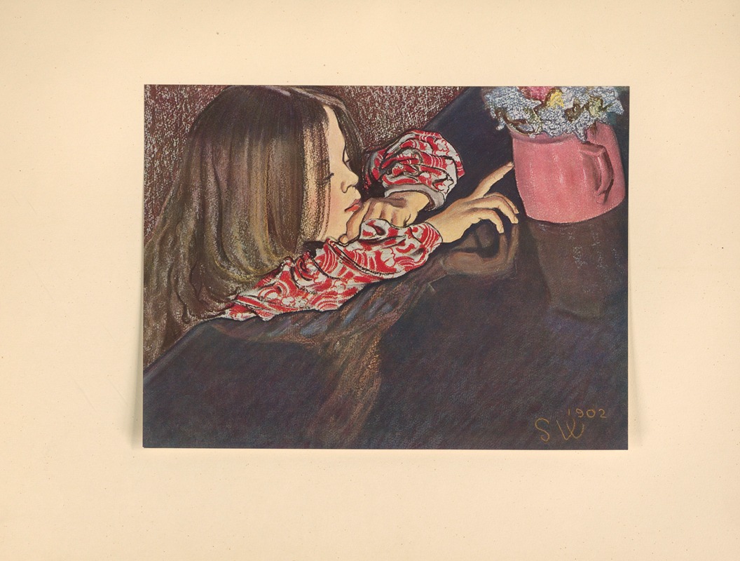 Stanisław Wyspiański - Dziewczynka przed dzbankiem