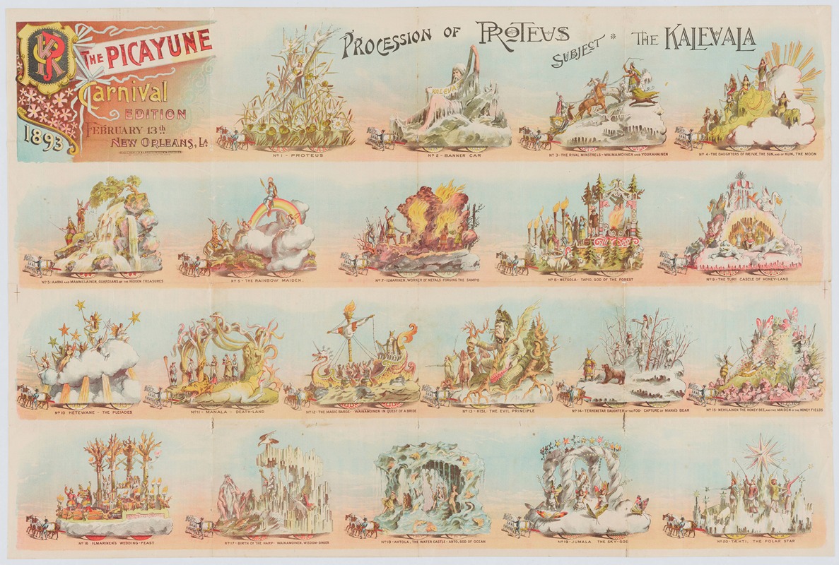 T. Fitzwilliams & Co. - The Picayune carnival edition February 13th New Orleans, La. procession of Proteus subject the Kalevala.