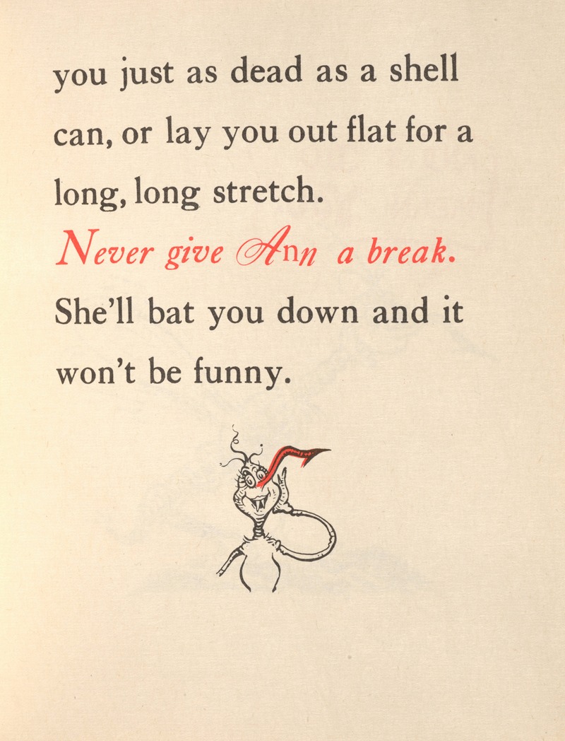 Theodor Seuss Geisel (Dr. Seuss) - This is Ann; she’s dying to meet you Pl.01