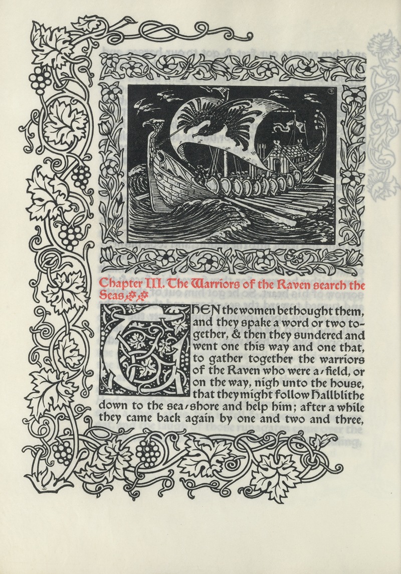 Walter Crane - Chapter III. The Warriors of the Raven search the seas