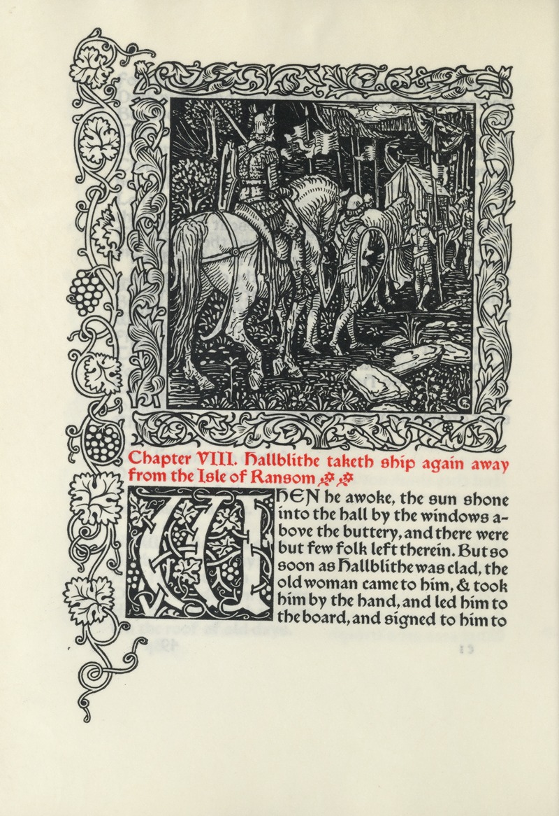 Walter Crane - Chapter VIII. Hallblithe taketh ship again away from the Isle of Ransom