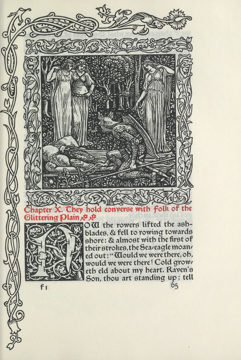 Walter Crane - Chapter X. They hold converse with folk of the Glittering Plain