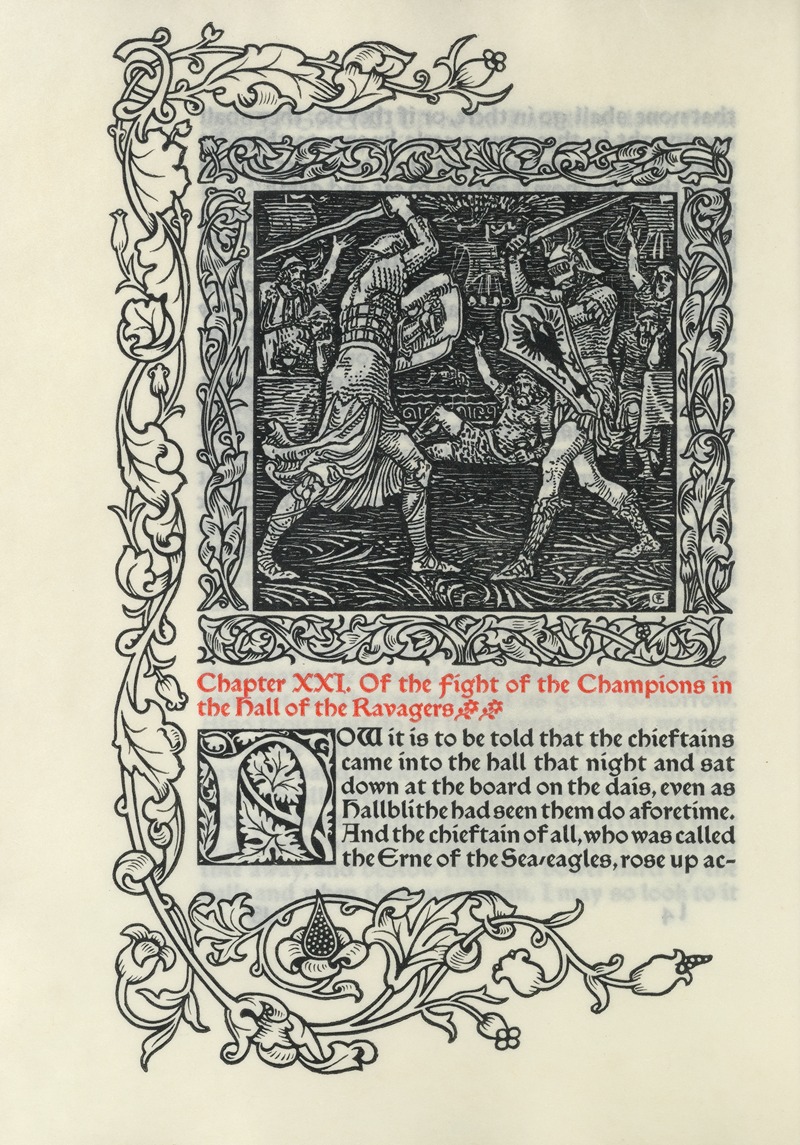 Walter Crane - Chapter XXI. Of the fight of the Champions in the hall of the Ravagers