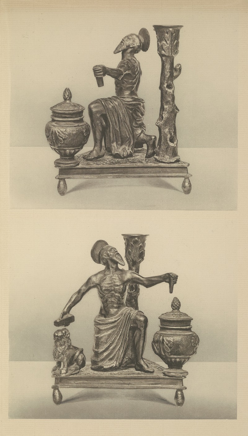 Wilhelm von Bode - Inkstand And Candlestick With St Jerome As A Penitent – Workshop Of Riccio