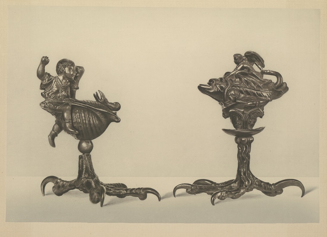 Wilhelm von Bode - Inkstand Formed As A Shell; Lamp Formed As A Fish – Workshop Of Riccio