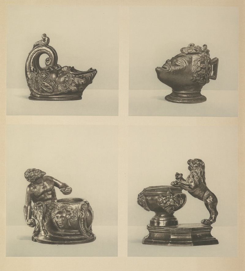 Wilhelm von Bode - Lamp Formed As A Satyr’s Head; Lamp Formed As The Head Of A Negro; Inkstand With Satyr- Workshop Of Riccio, Inkstand – Italian; XVI Century