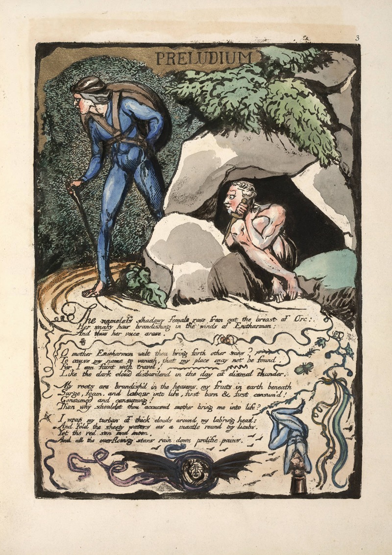 William Blake - Preludium; the nameless shadowy female …