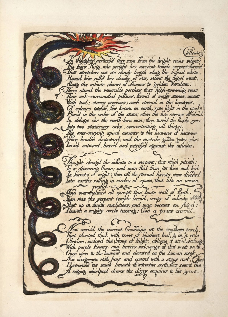 William Blake - In thoughts perturb’d …