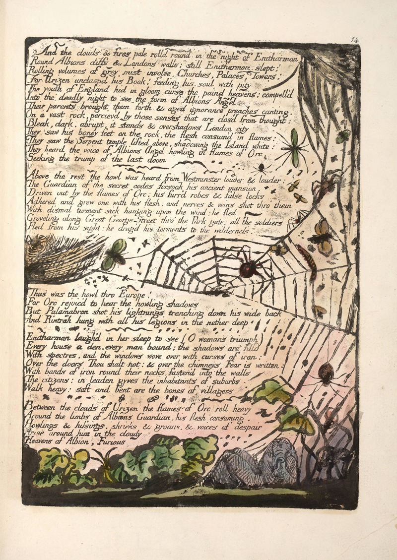 William Blake - And the clouds & fires …