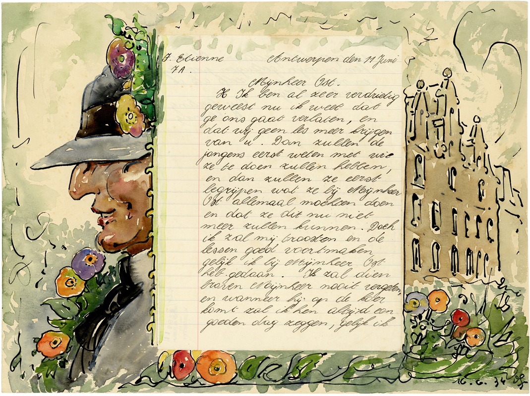 Alfred Ost - Brief Etienne