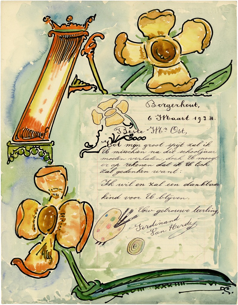 Alfred Ost - Brief Van Herde