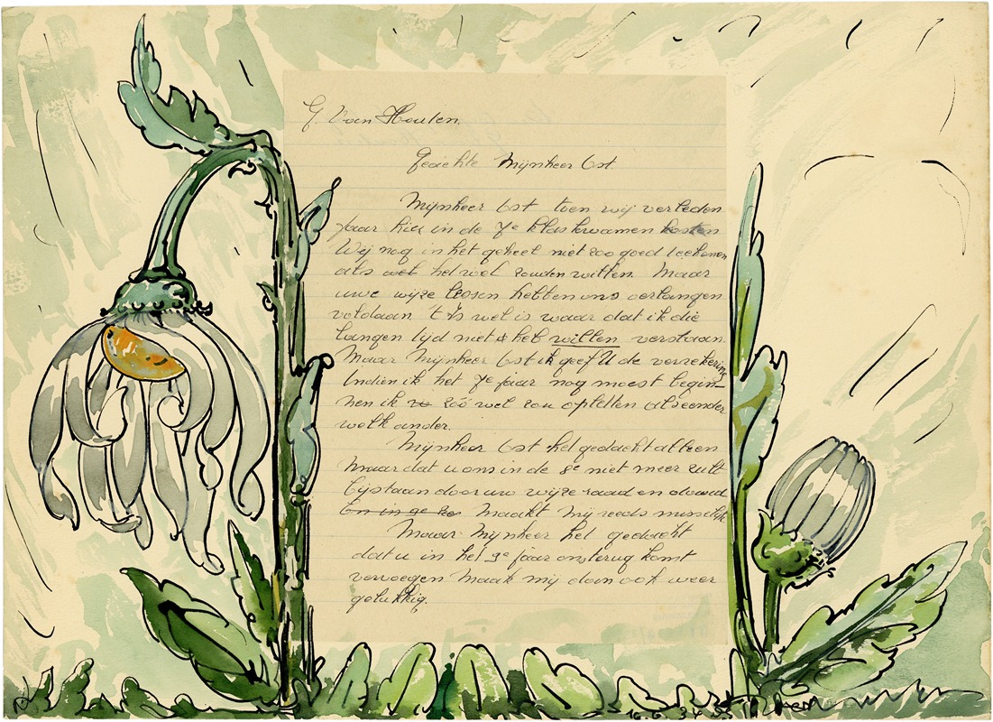 Alfred Ost - Brief Van Houten