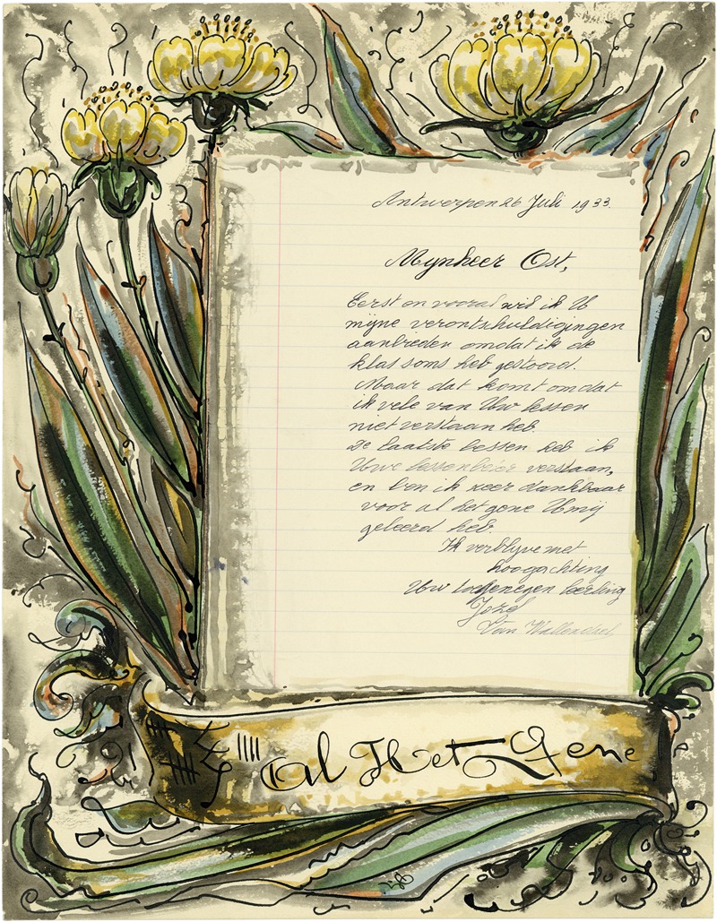 Alfred Ost - Brief Van Wallendael