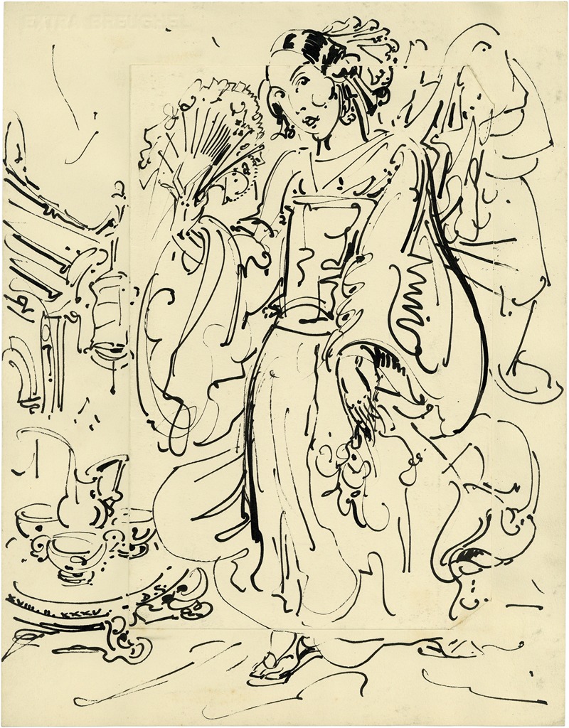 Alfred Ost - Chinese dame in kostuum