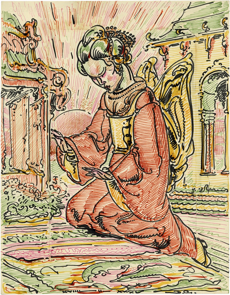 Alfred Ost - Chinese dame in kostuum