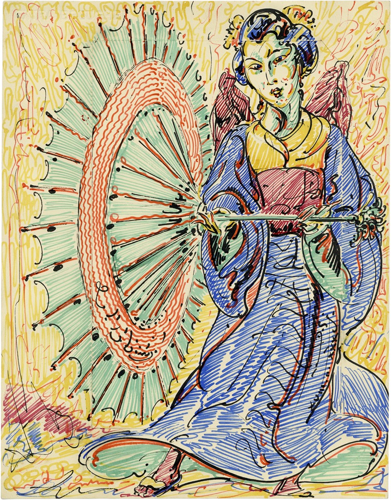 Alfred Ost - Chinese dame in kostuum