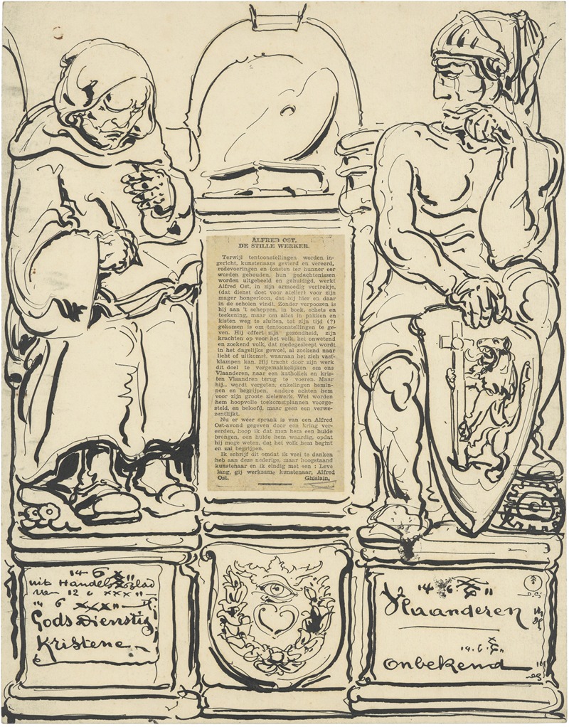Alfred Ost - Illustratie bij de Stille Werker uit Handelsblad jun 1932