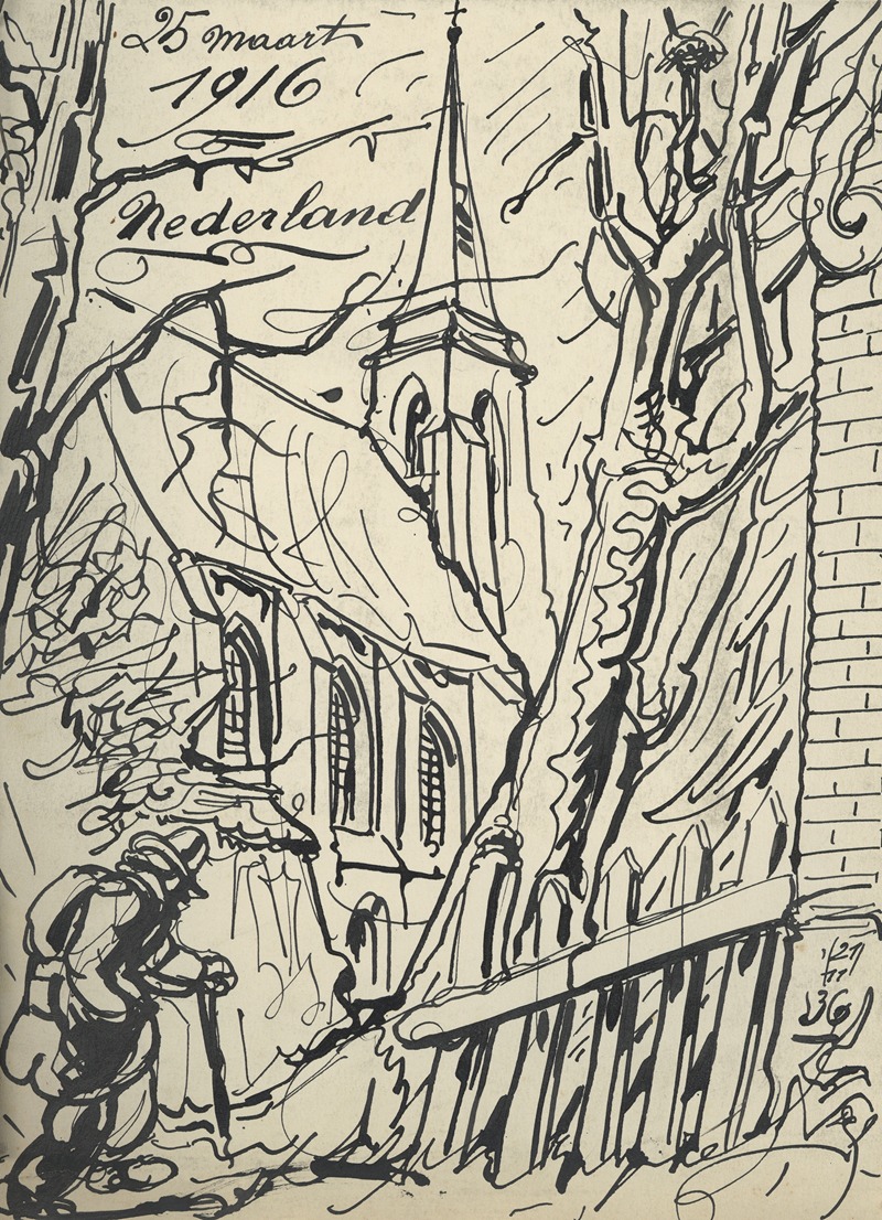 Alfred Ost - Illustratie bij Eigen Haard 25 march 1916