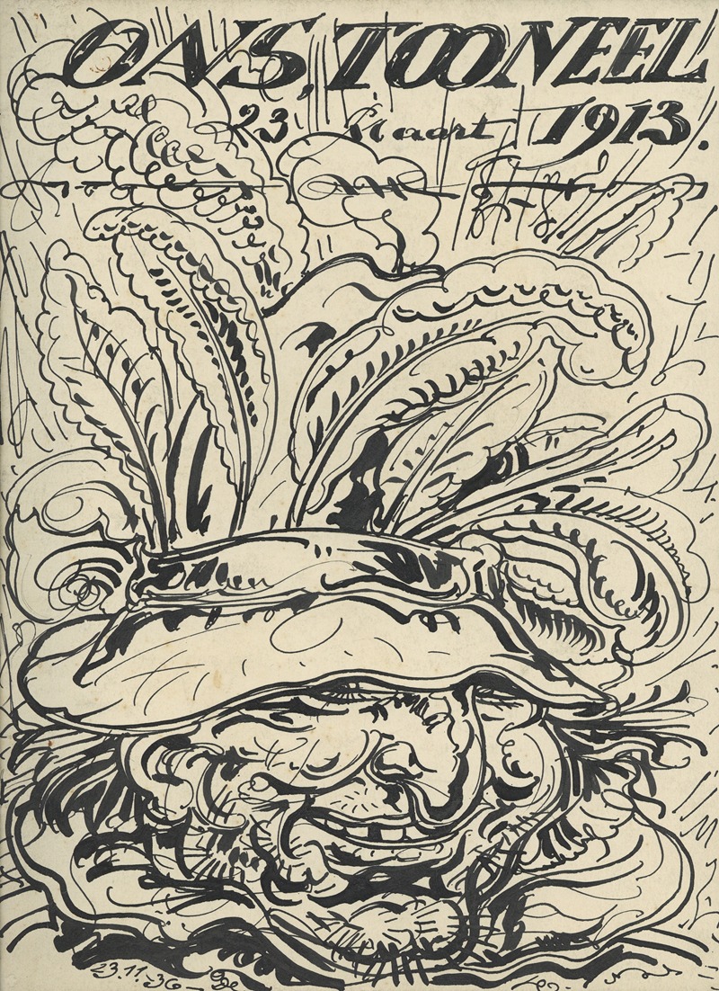 Alfred Ost - Illustratie bij Ons Tooneel march 1913