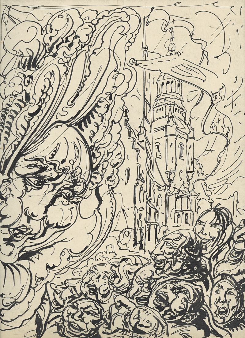 Alfred Ost - Illustratie bij Ons Volk ontwaakt aug 1922