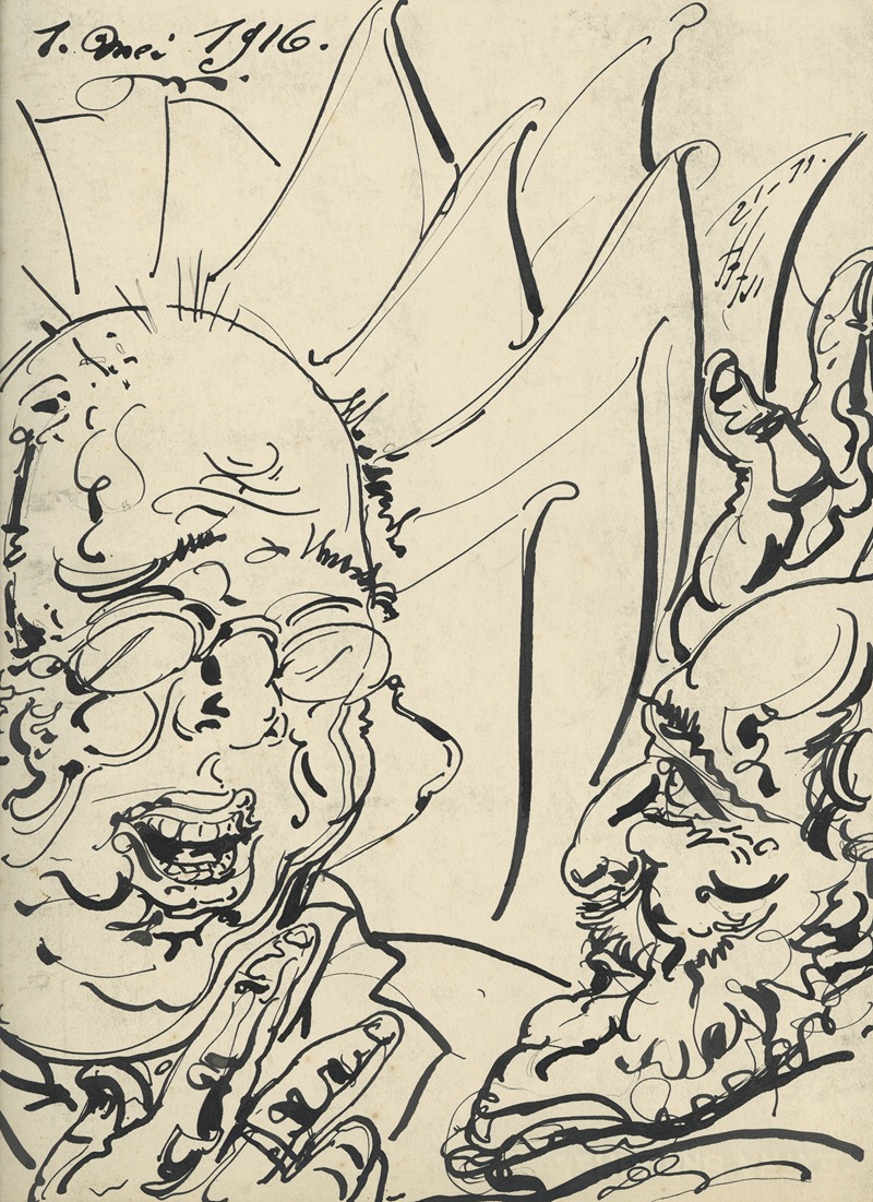 Alfred Ost - Illustratie bij Salle de la Société Momus may 1916