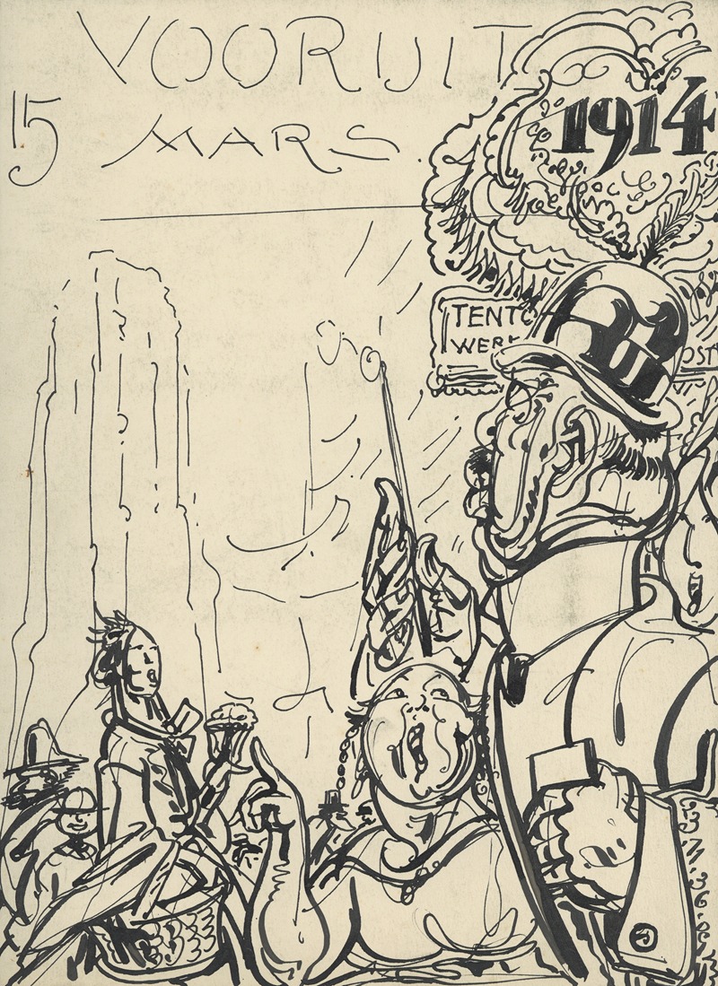Alfred Ost - Illustratie bij Vooruit 15 mars 1914