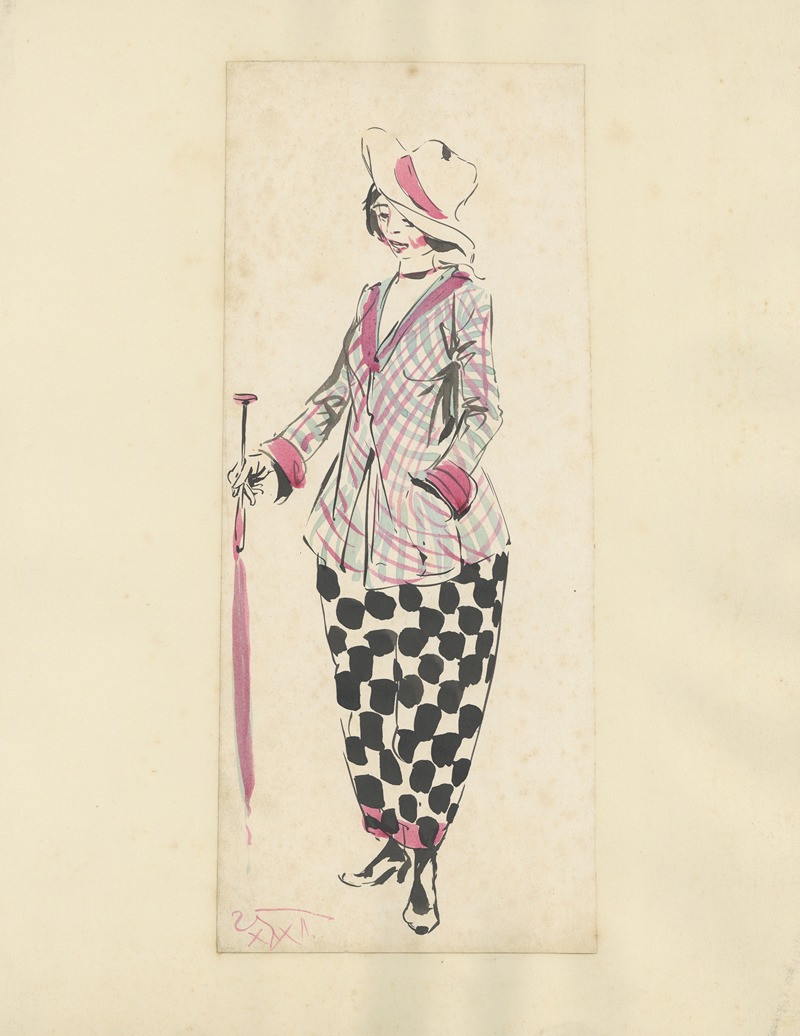 Alfred Ost - Jongedame met parasol