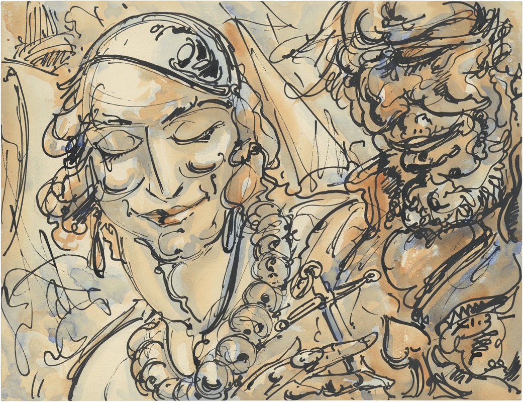 Alfred Ost - Man en vrouw portret