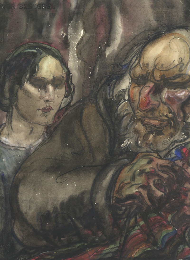 Alfred Ost - Man en wenende vrouw