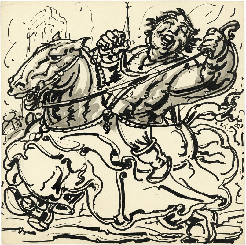 Alfred Ost - Man op paard