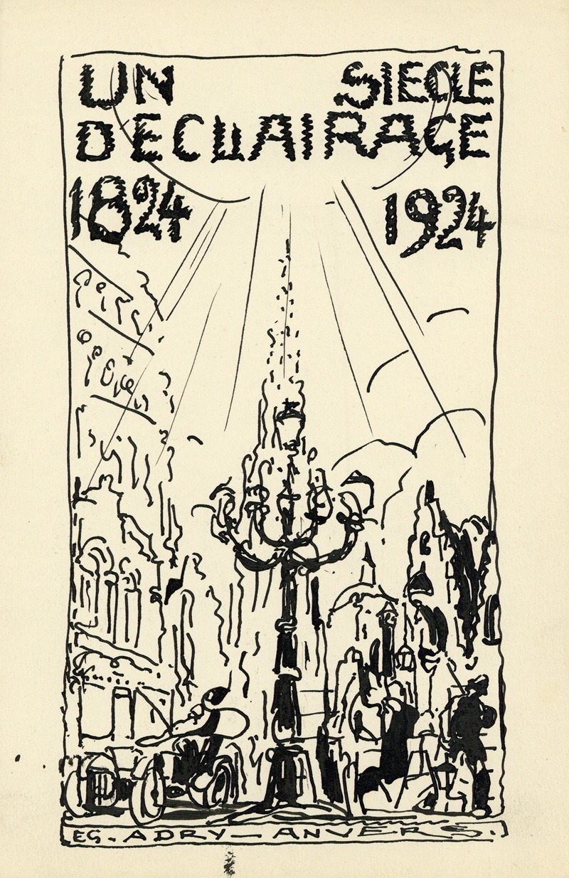 Alfred Ost - Ontwerp voor Verlichting ‘Un siecle d’éclairage’