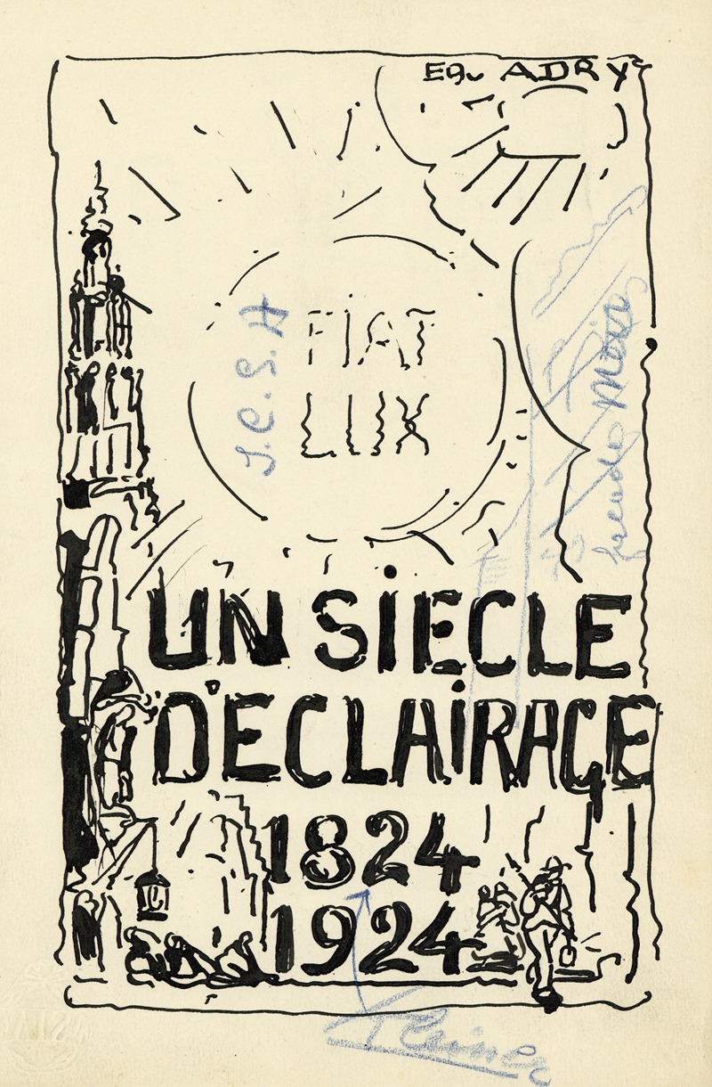 Alfred Ost - Ontwerp voor Verlichting ‘Un siècle d’éclairage’