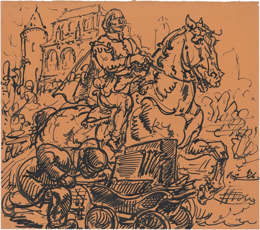 Alfred Ost - Ruiter op paard