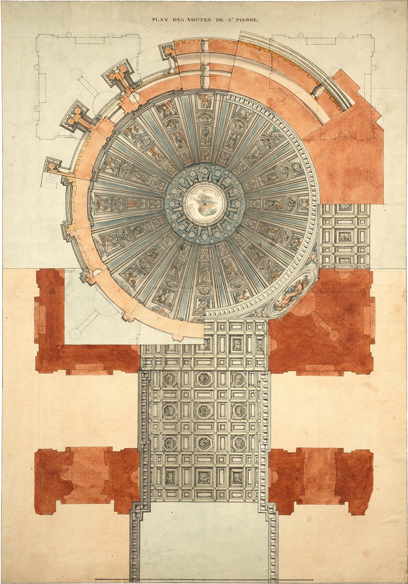 Antoine-Laurent-Thomas Vaudoyer - Plan des voutes de st Pierre