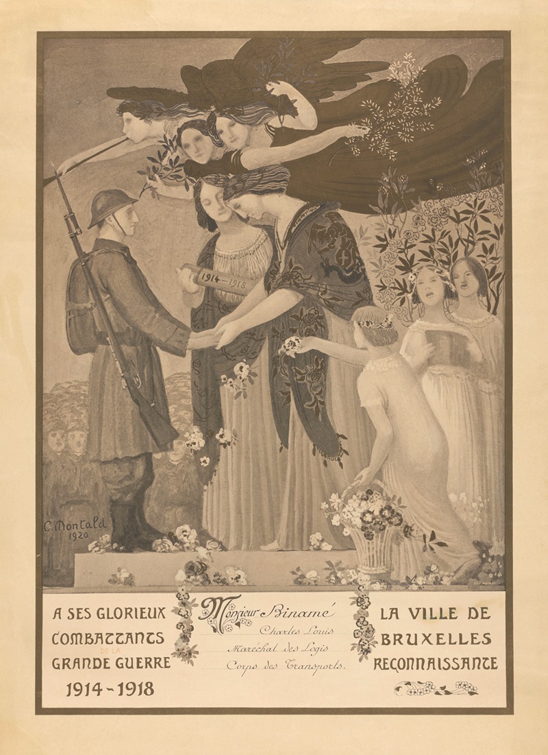 Constant Montald - A ses glorieux combattants de la guerre 1914-1918 la ville de Bruxelles – Reconnaissance