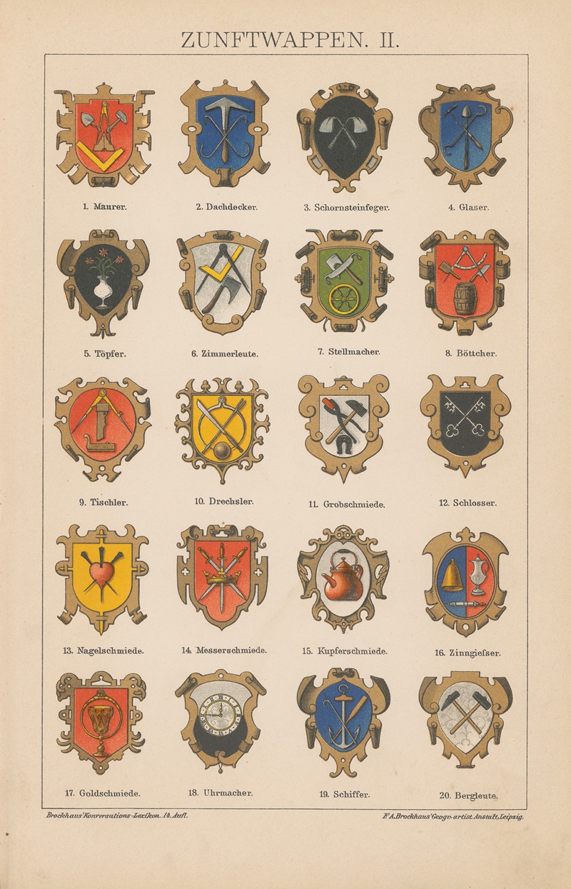 F.A. Brockhaus - Zunftwappen.