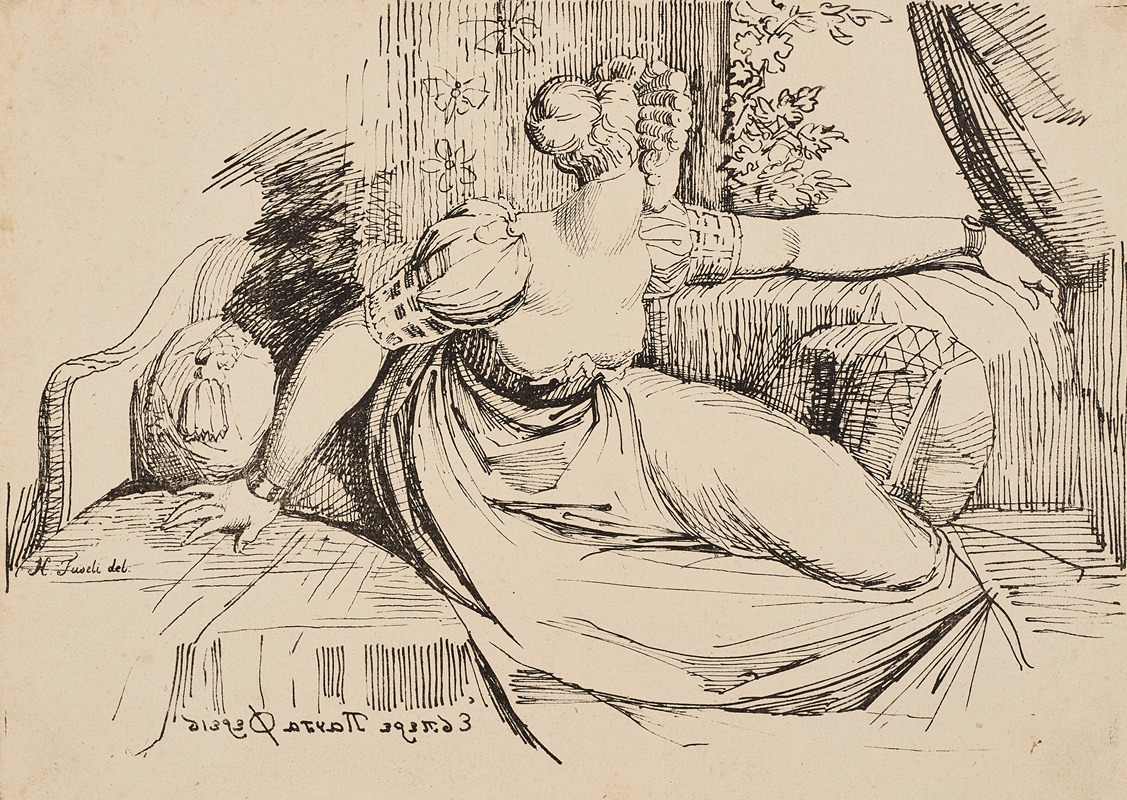 Henry Fuseli - A Woman Sitting by the Window (Evening Thou Bringest All)