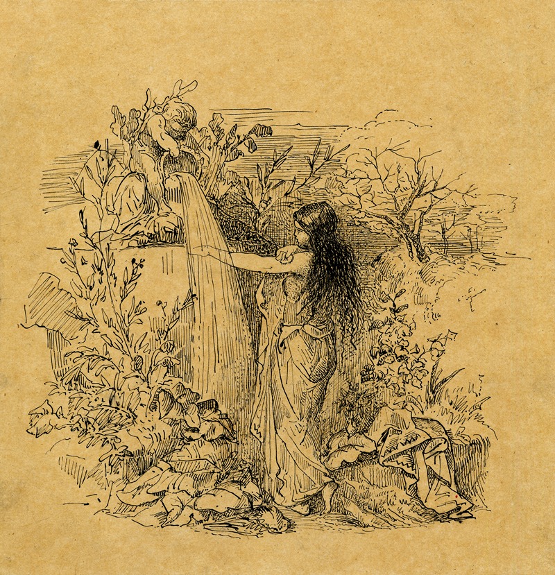 Jan Portaels - Badende jonge vrouw
