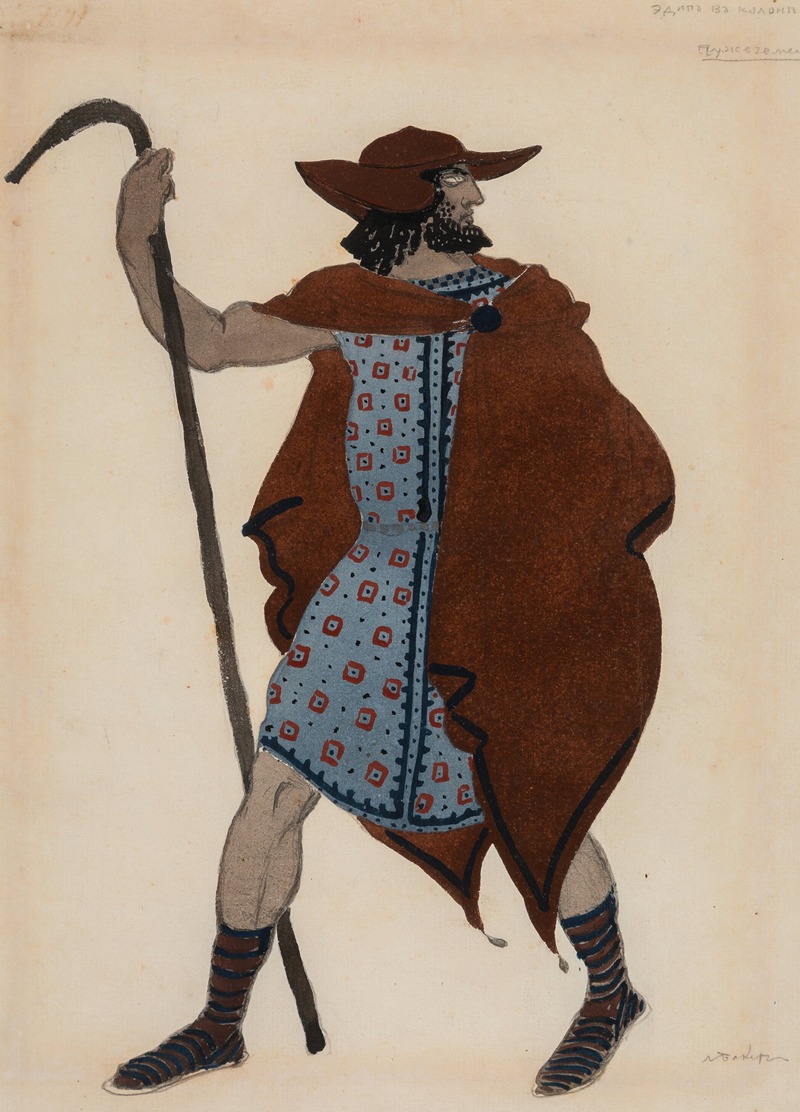Léon Bakst - Costume design for the Foreigner in ‘Oedipus at Colonus’