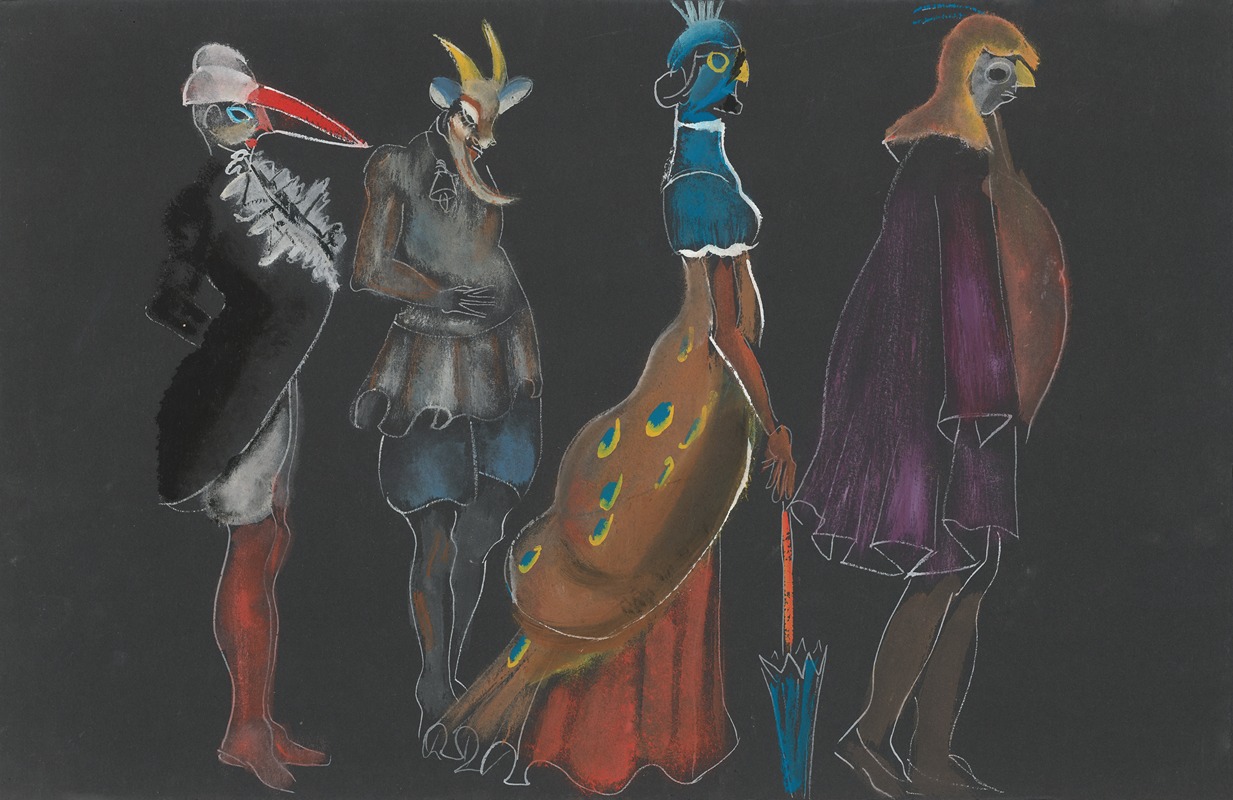Lon Landau - Figuranten; roodborstje, pauw, bok, reiger