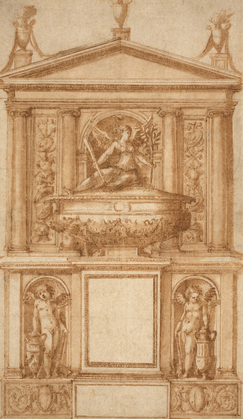 Polidoro Caldara - Project for a double-register monument