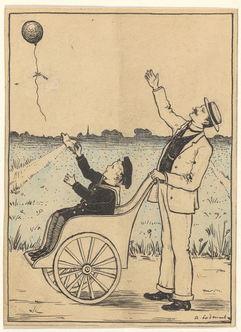 Adri Ladenius - Bob laat een ballon op vanuit zijn rolstoel