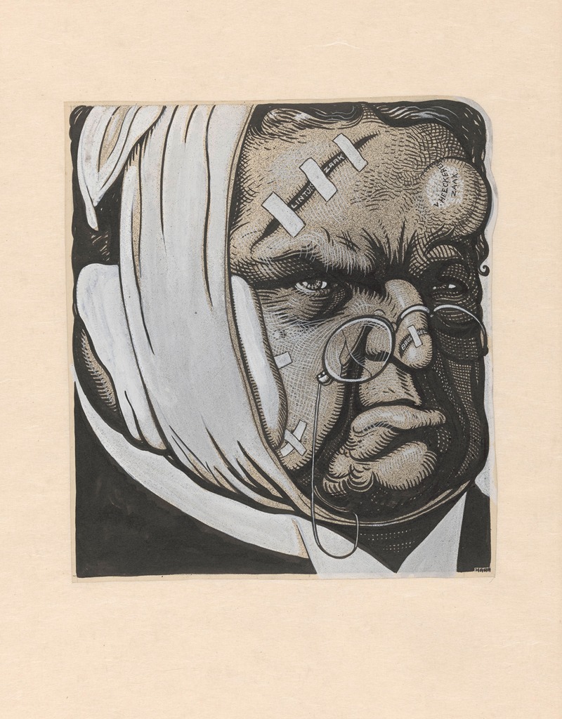 Albert Hahn - Karikatuur van Abraham Kuyper, na de reis naar Brussel en de zaak van Heeckeren