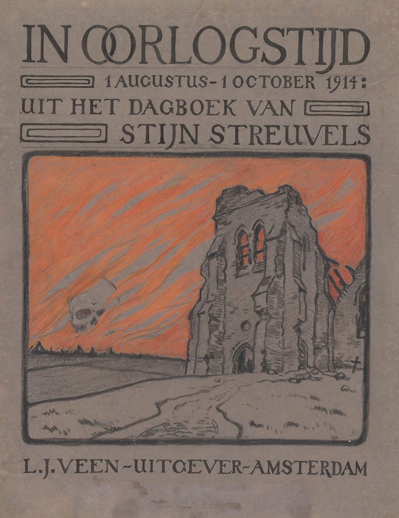 Anonymous - Bandontwerp voor Stijn Streuvels, In oorlogstijd uit het dagboek van Stijn Streuvels augustus – oktober 1914