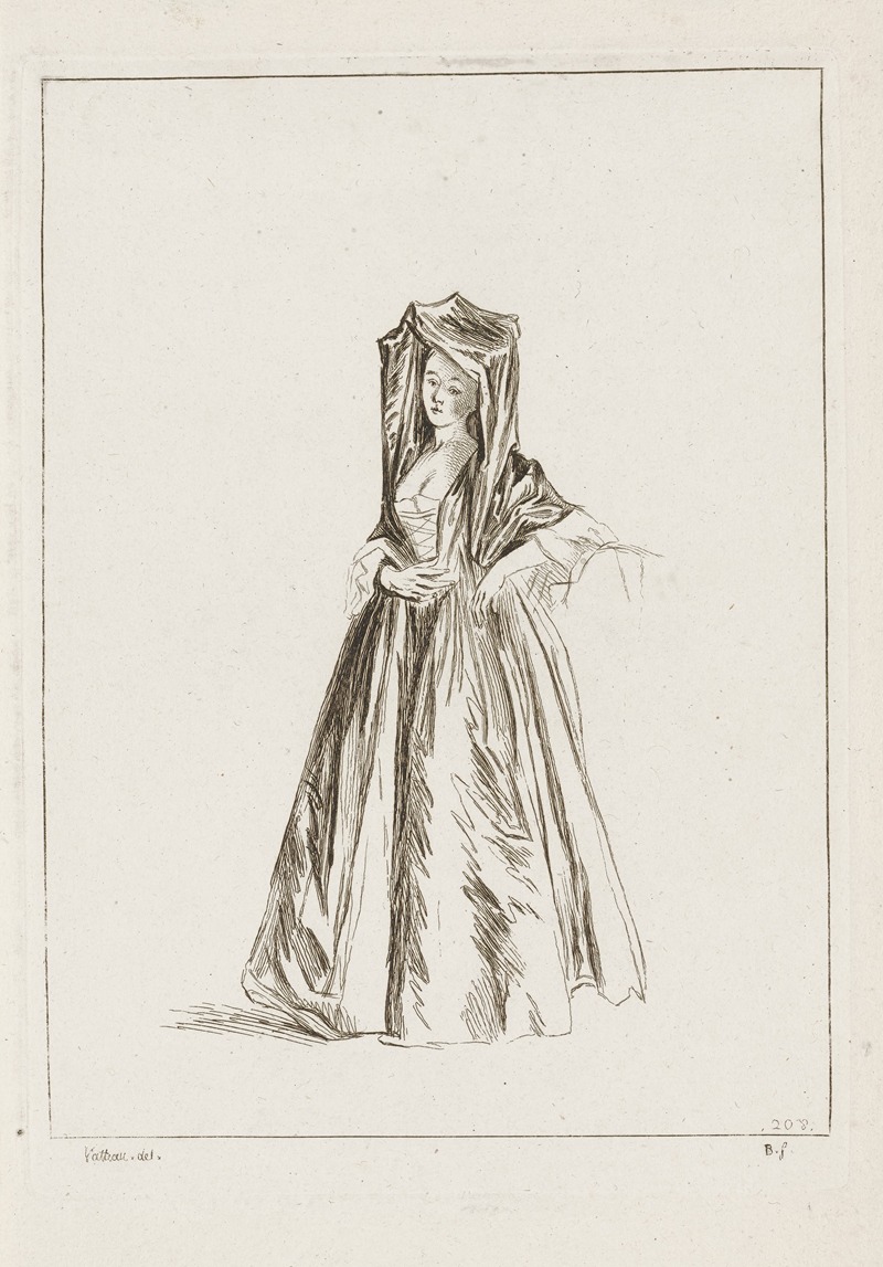 Antoine Watteau - Costume Plate No. 208