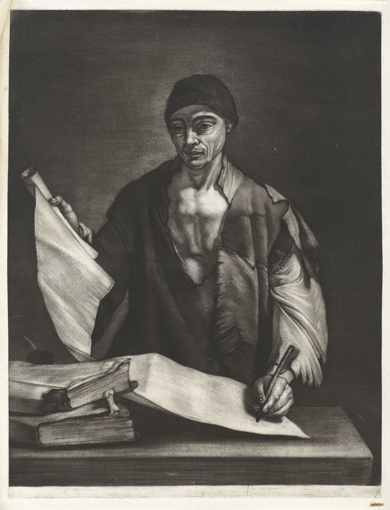 Bernard Vaillant - Aristotle writing at a desk