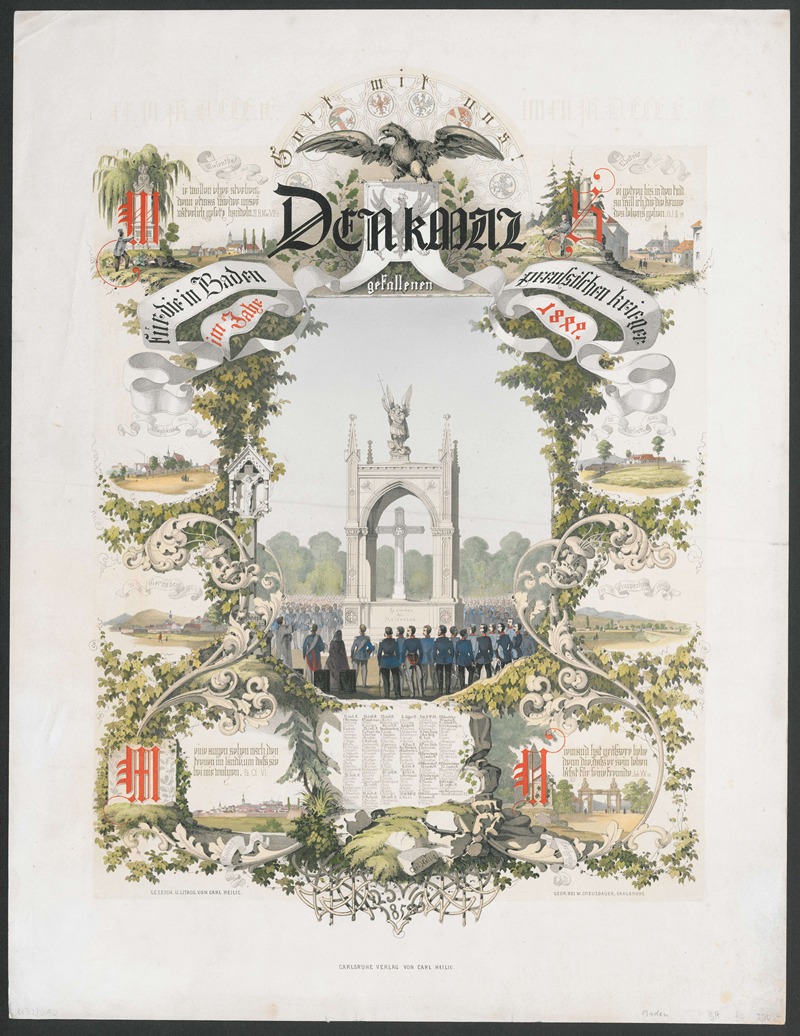 Carl Heilig - Denkmal für die in Baden gefallenen preussischen Krieger im Jahre 1849