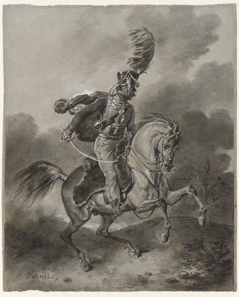 Carle Vernet - Charging Hussar on Horseback