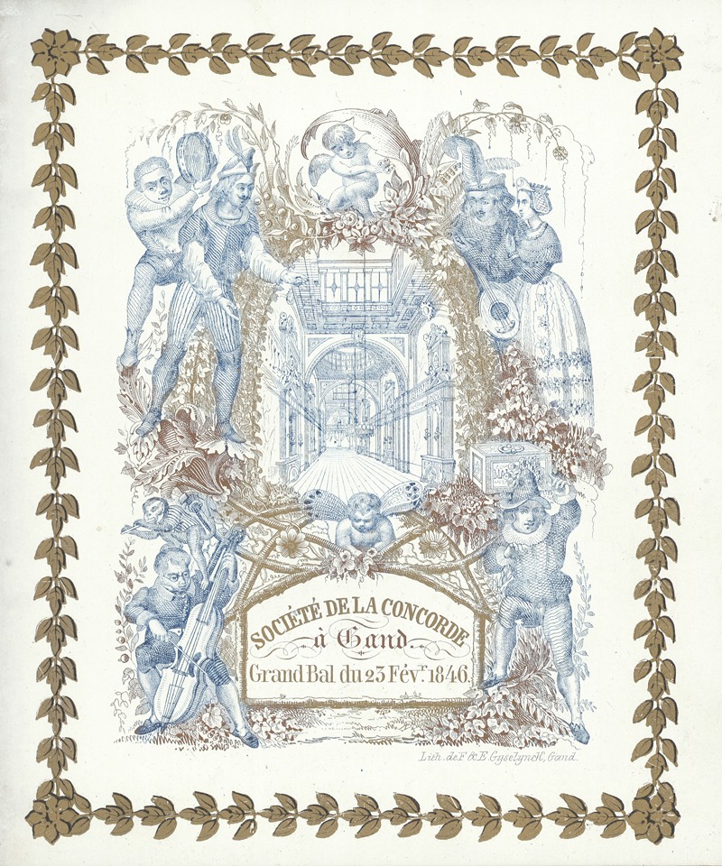 E Gyselynck - Société de la Concorde à Gand. Grand Bal du 23 Févr. 1846