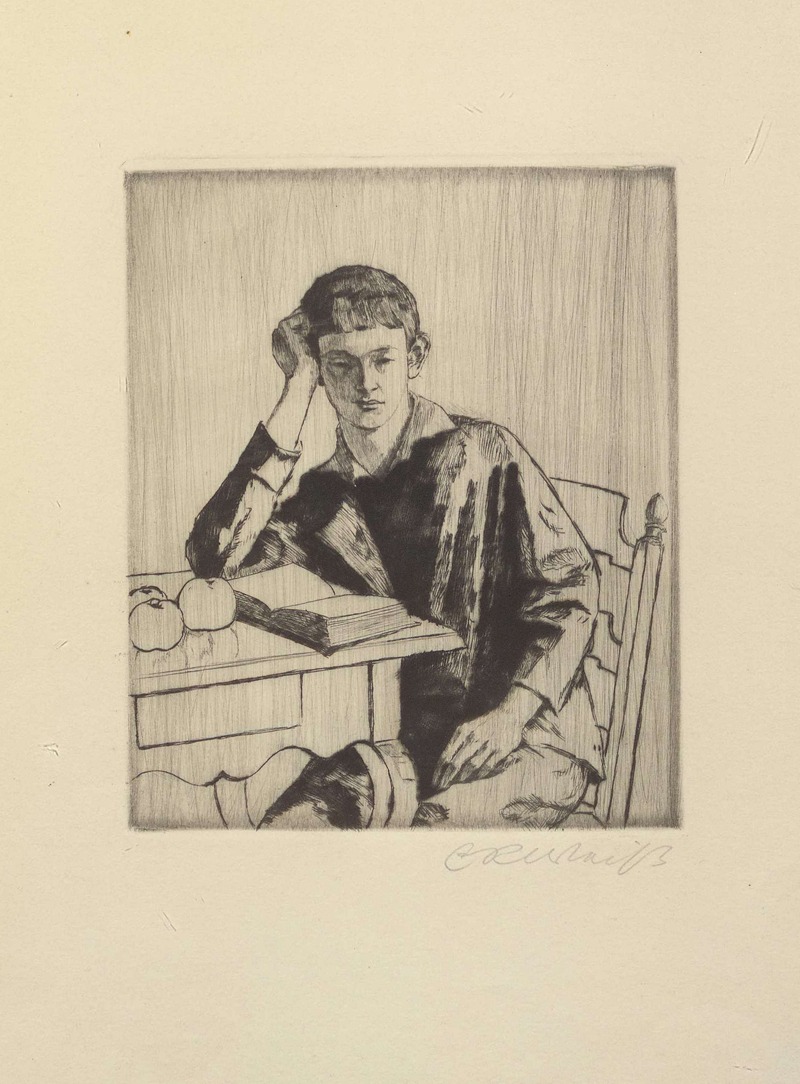 Emil Rudolf Weiss - Porträt eines lesenden jungen Mannes